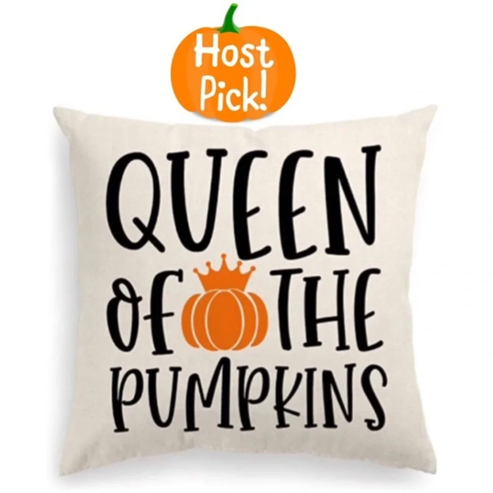 Queen of the Pumpkins Fall Pillow Cover